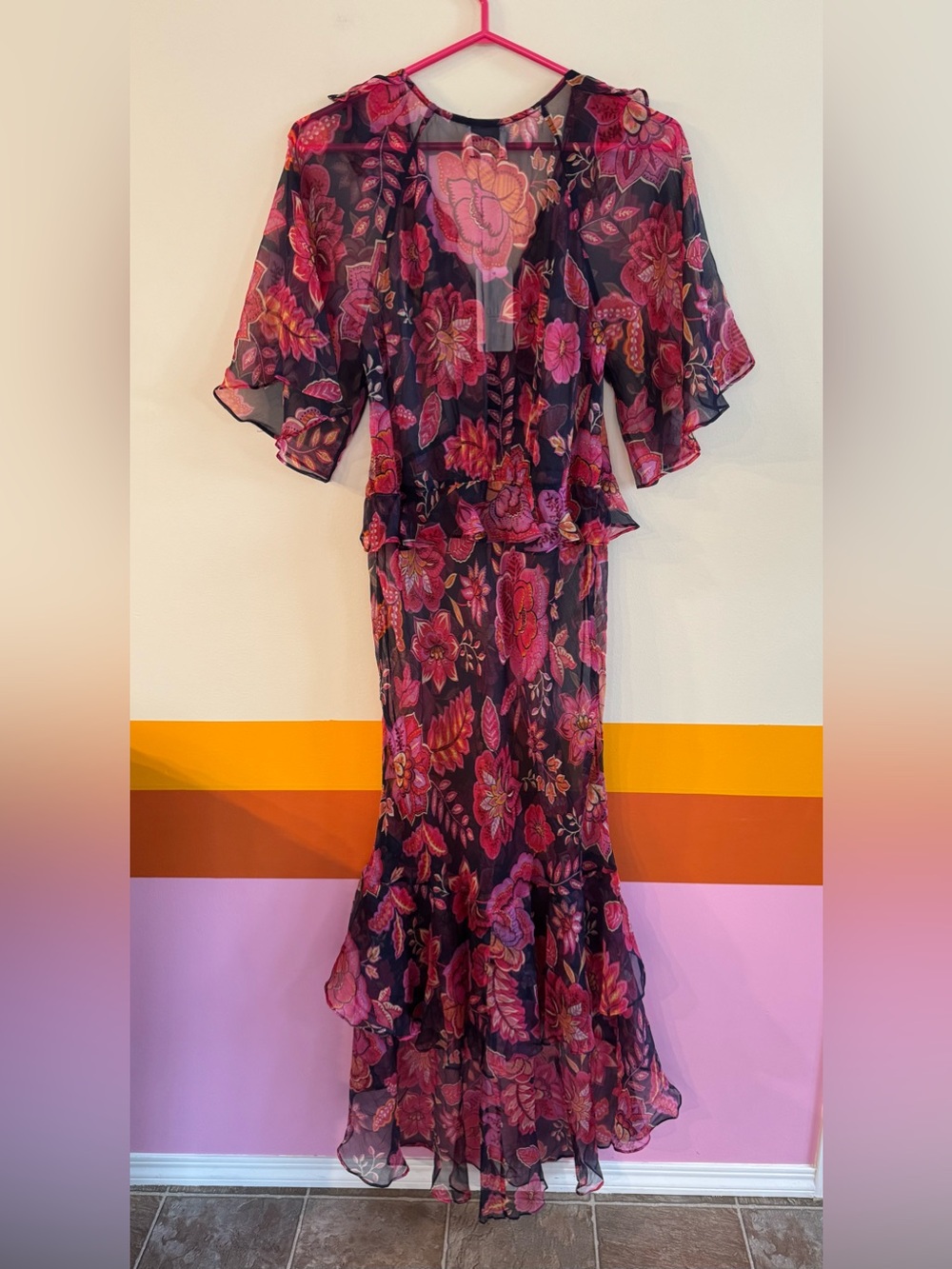 JADE Johnny was LUXEE RUFFLE MAXI DRESS.  NWT - Picture 4 of 11